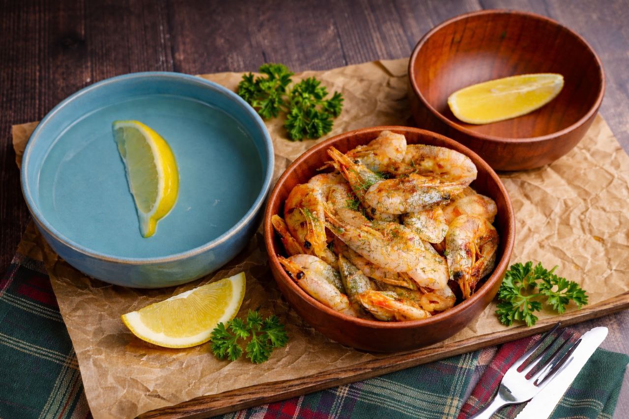 Креветки жареные